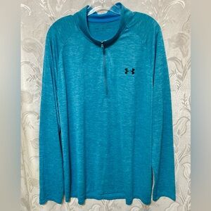 Under Armour Blue Long Sleeve 1/4 Zip Loose Shirt